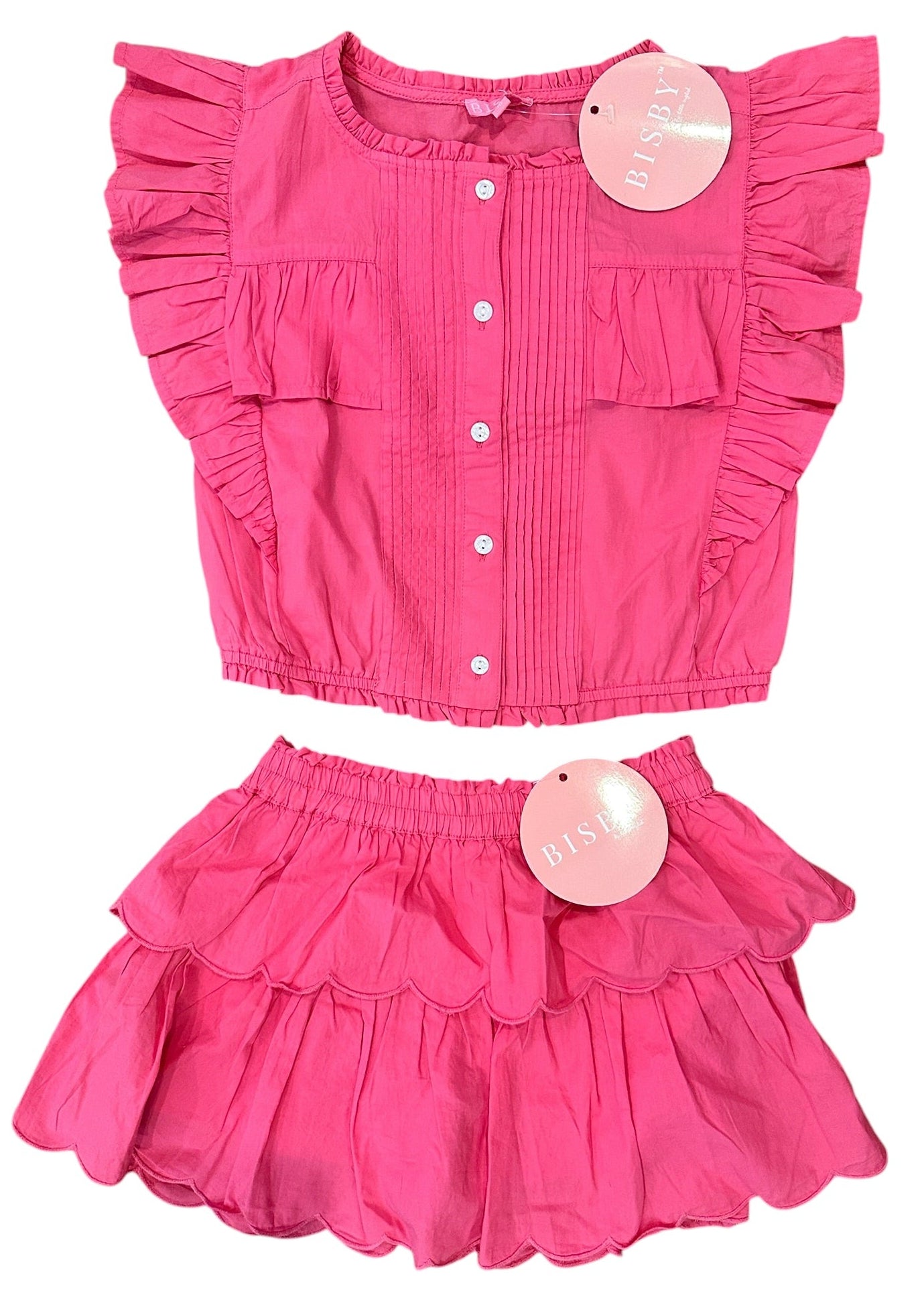 Youth Size 10 - Ruffle Tee and Shorts Set