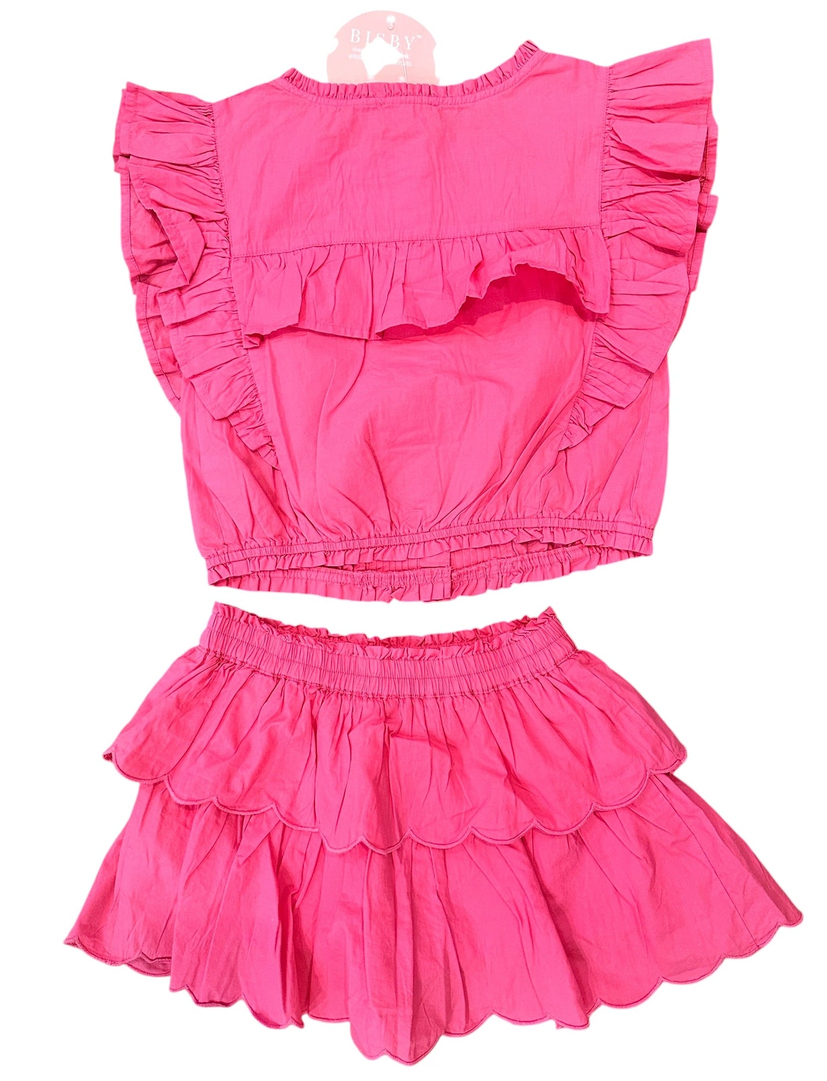 Youth Size 10 - Ruffle Tee and Shorts Set