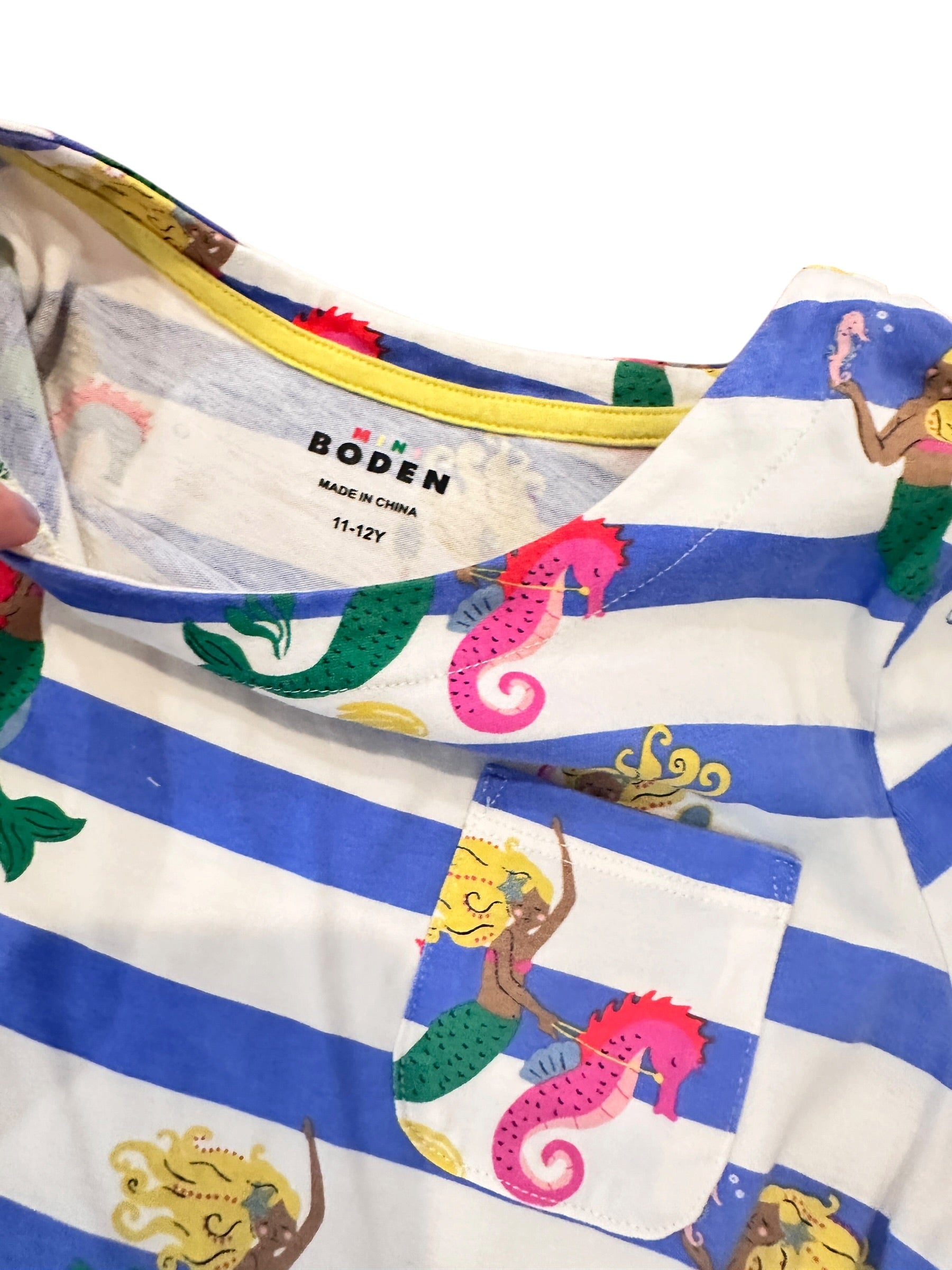 Youth Size 11/12 - Mini Boden Mermaid T-Shirt Dress with Pockets