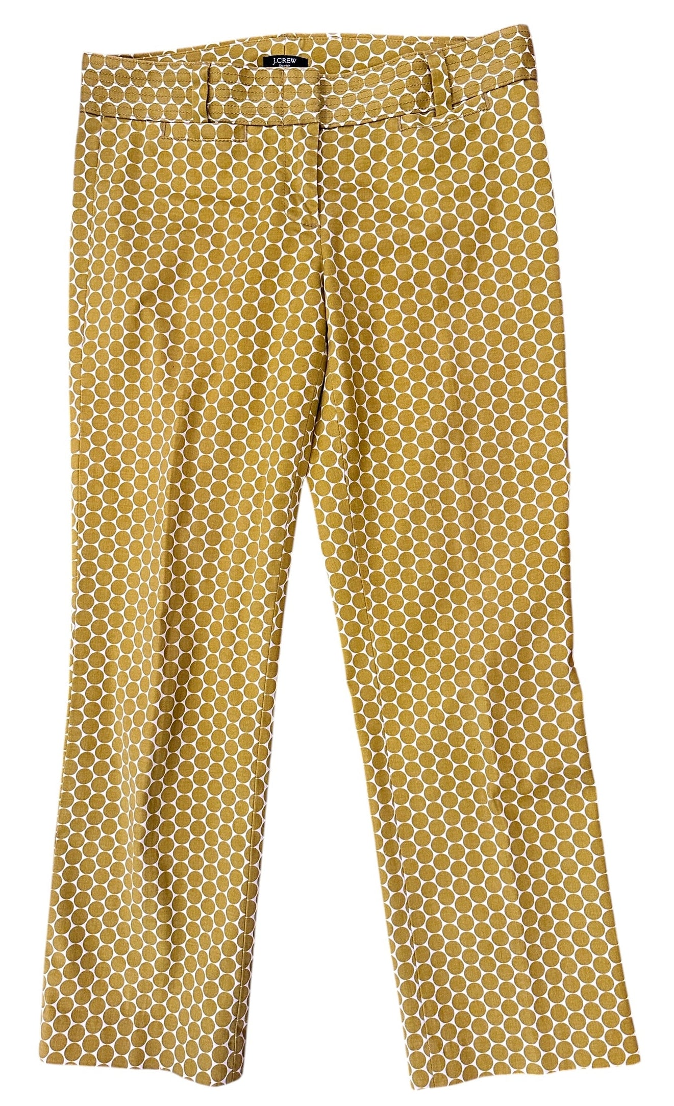 Size 2 - J. Crew Olive Green Dot Pants, City Fit