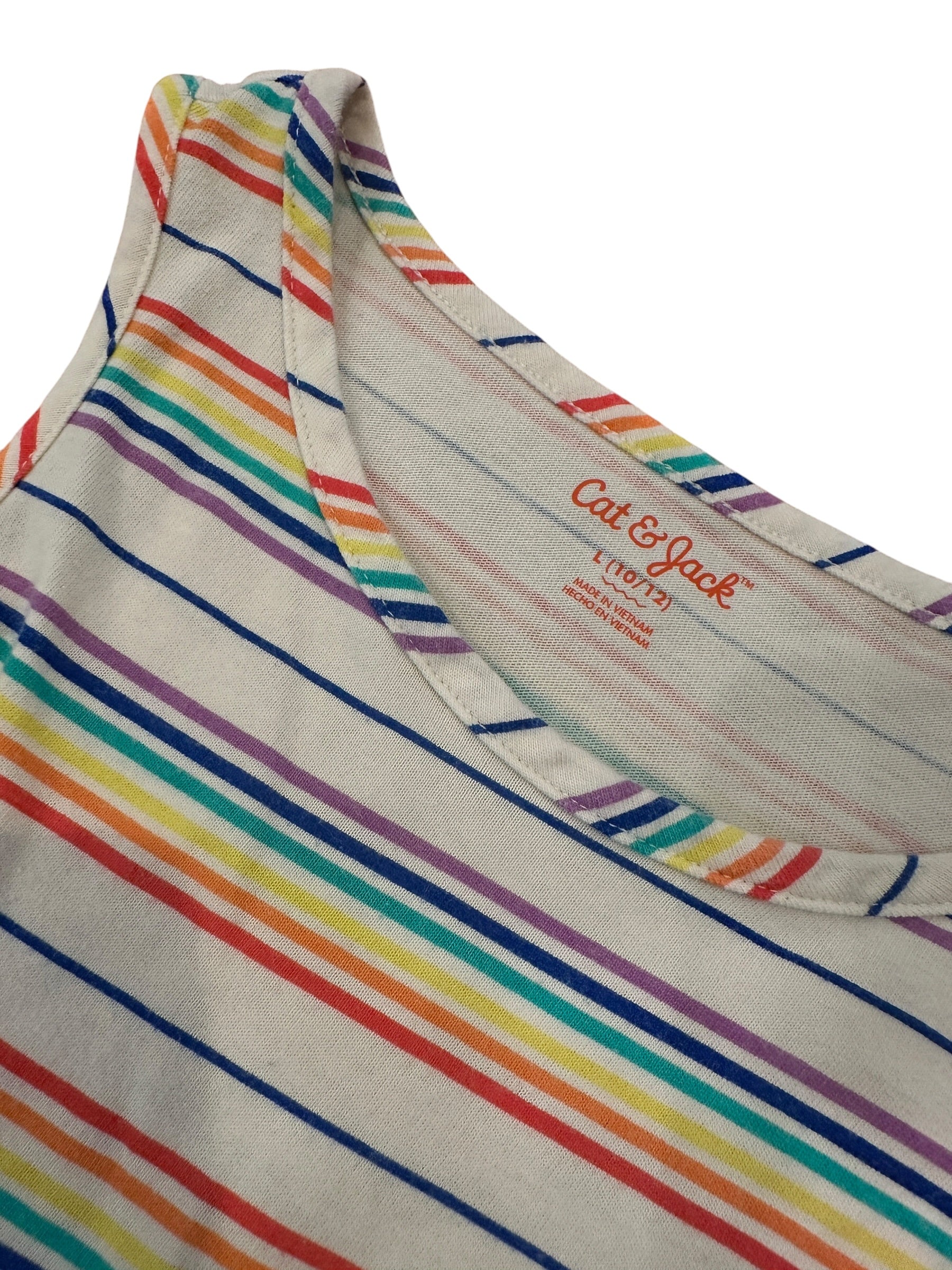 Youth Size L (10/12) - Cat & Jack Stripe Tank Dress with Pockets