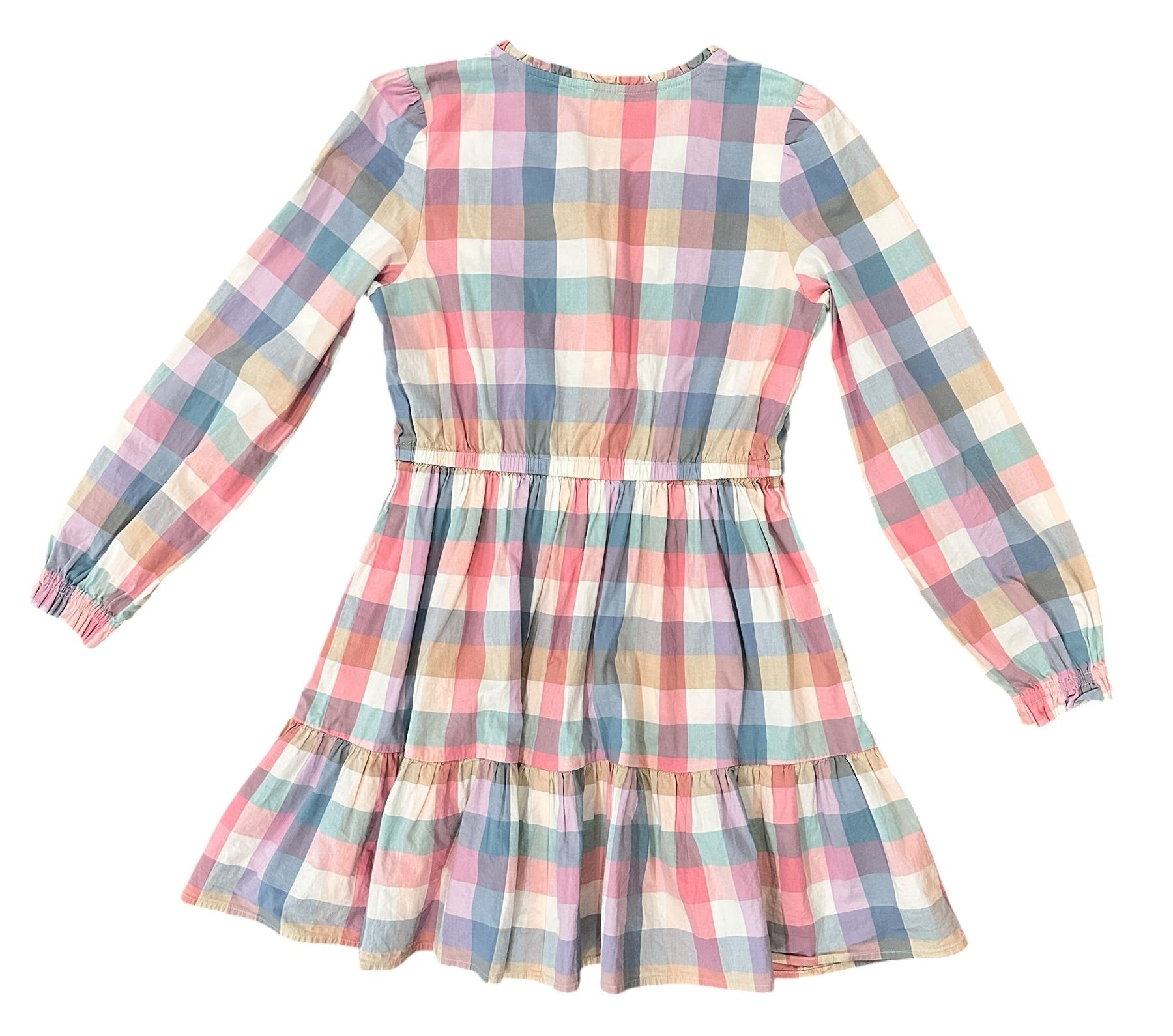 Youth Size 12 - CrewCuts Lightweight Plaid Long Sleeve Dress