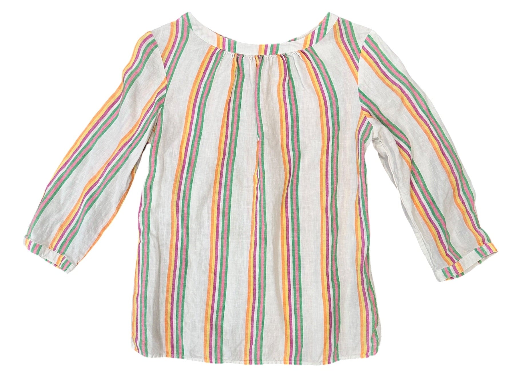 Size 4 - Boden Linen Stripe Blouse