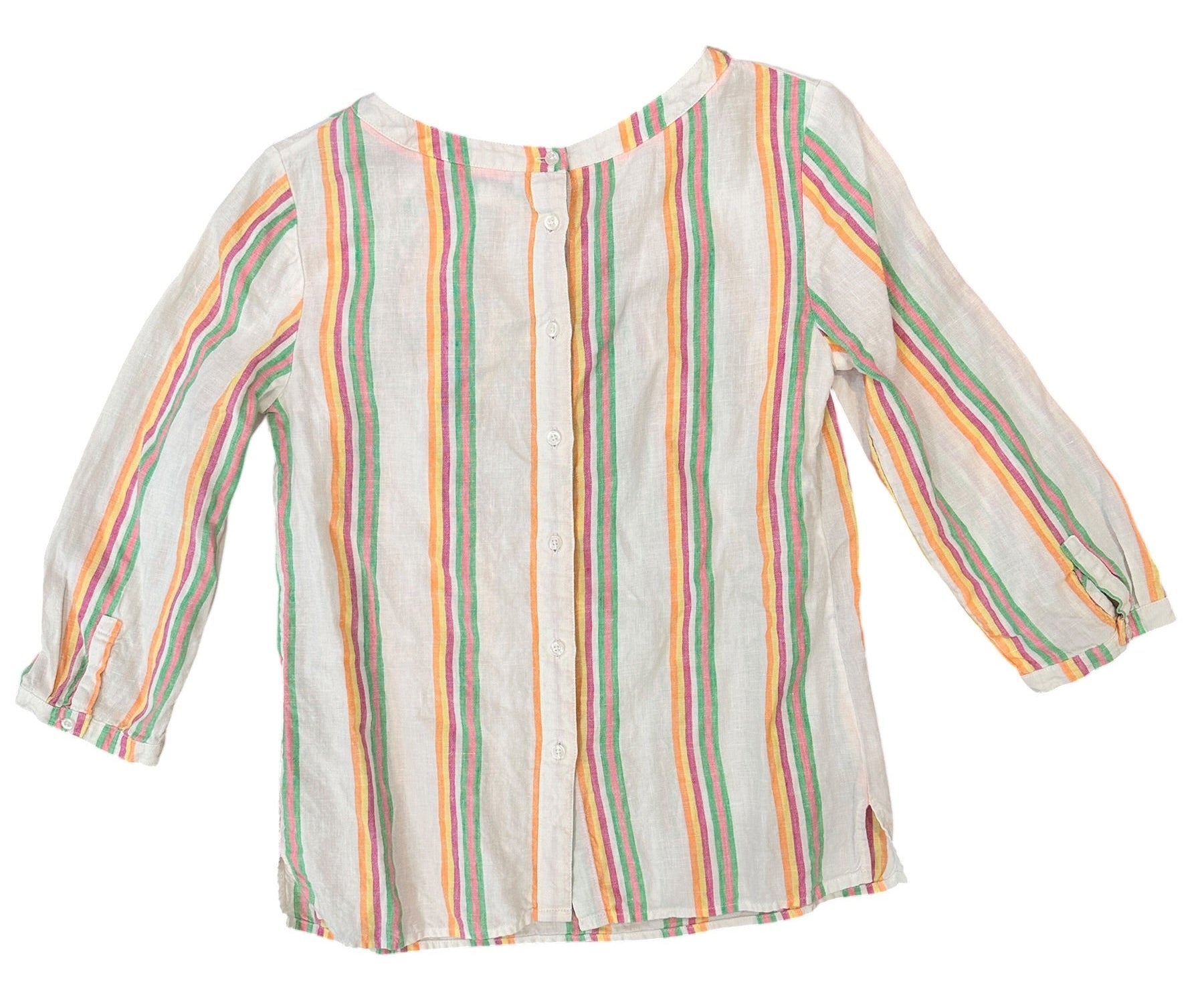 Size 4 - Boden Linen Stripe Blouse