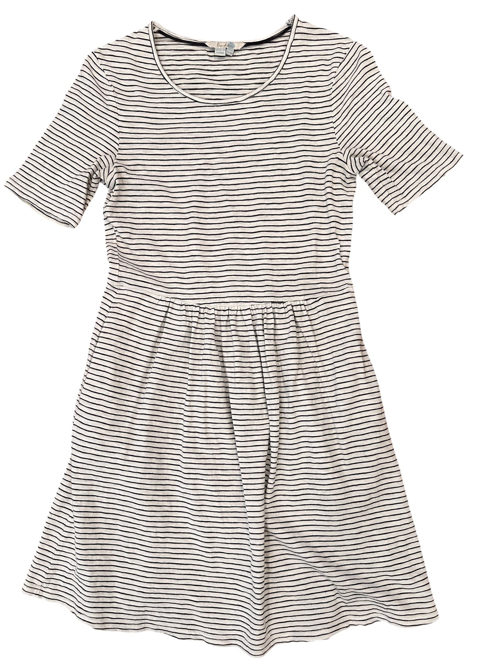 Size 4 - Boden Stripe Cotton Dress with Pockets
