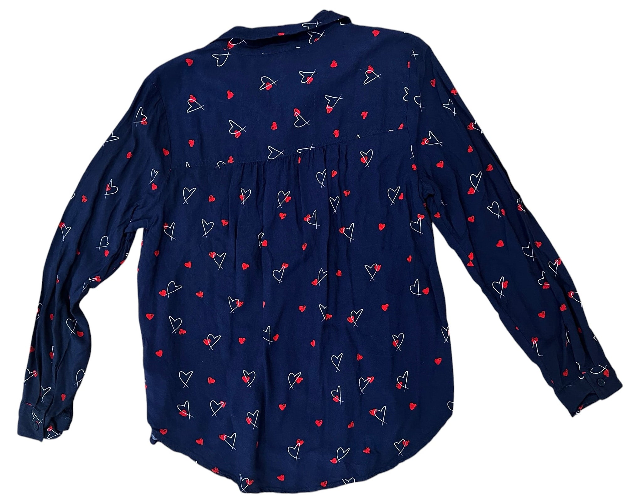 Size Medium - beachlunchlounge Heart Button-down Shirt