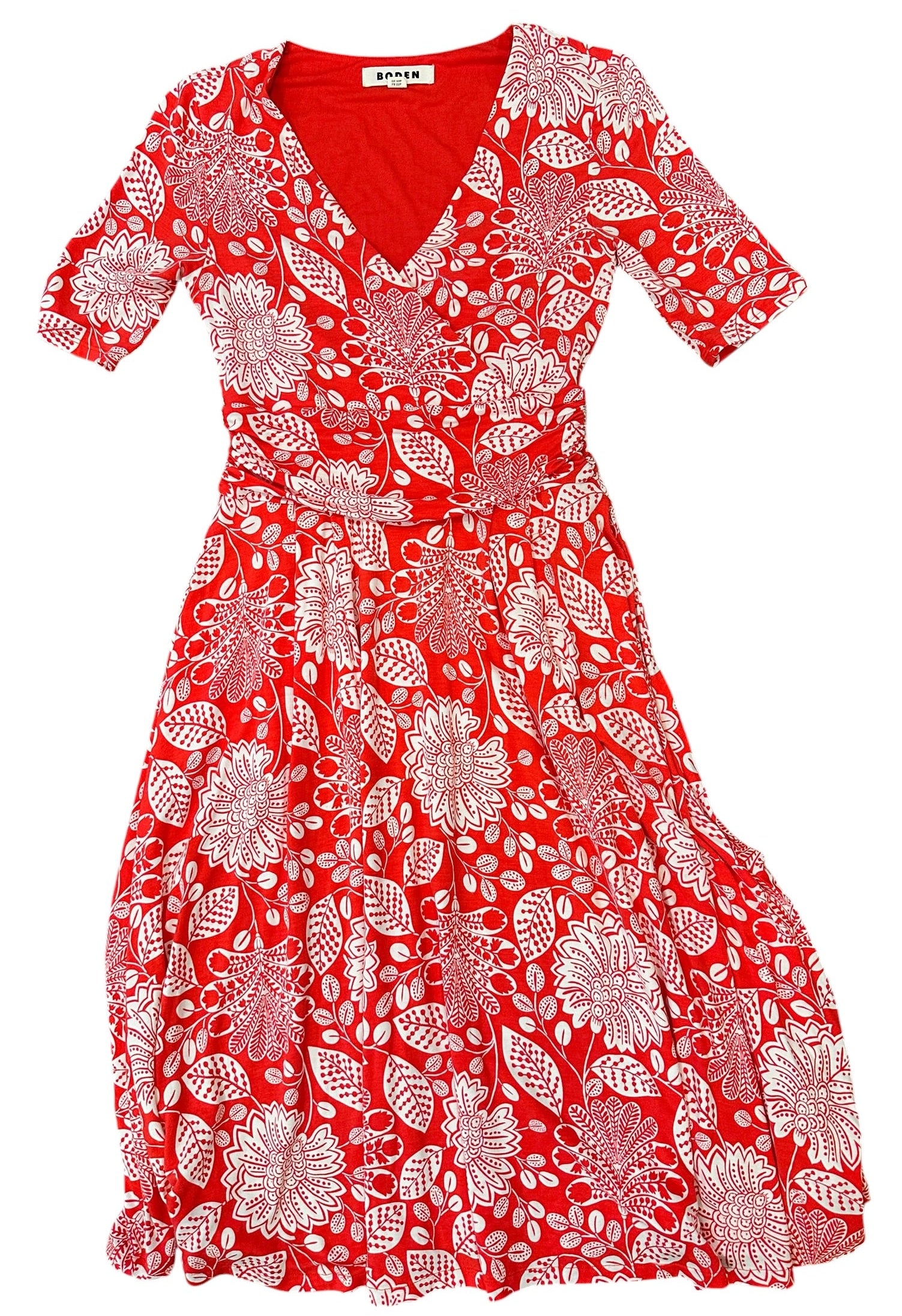 Size 0P - Boden Cotton Jersey Midi Dress