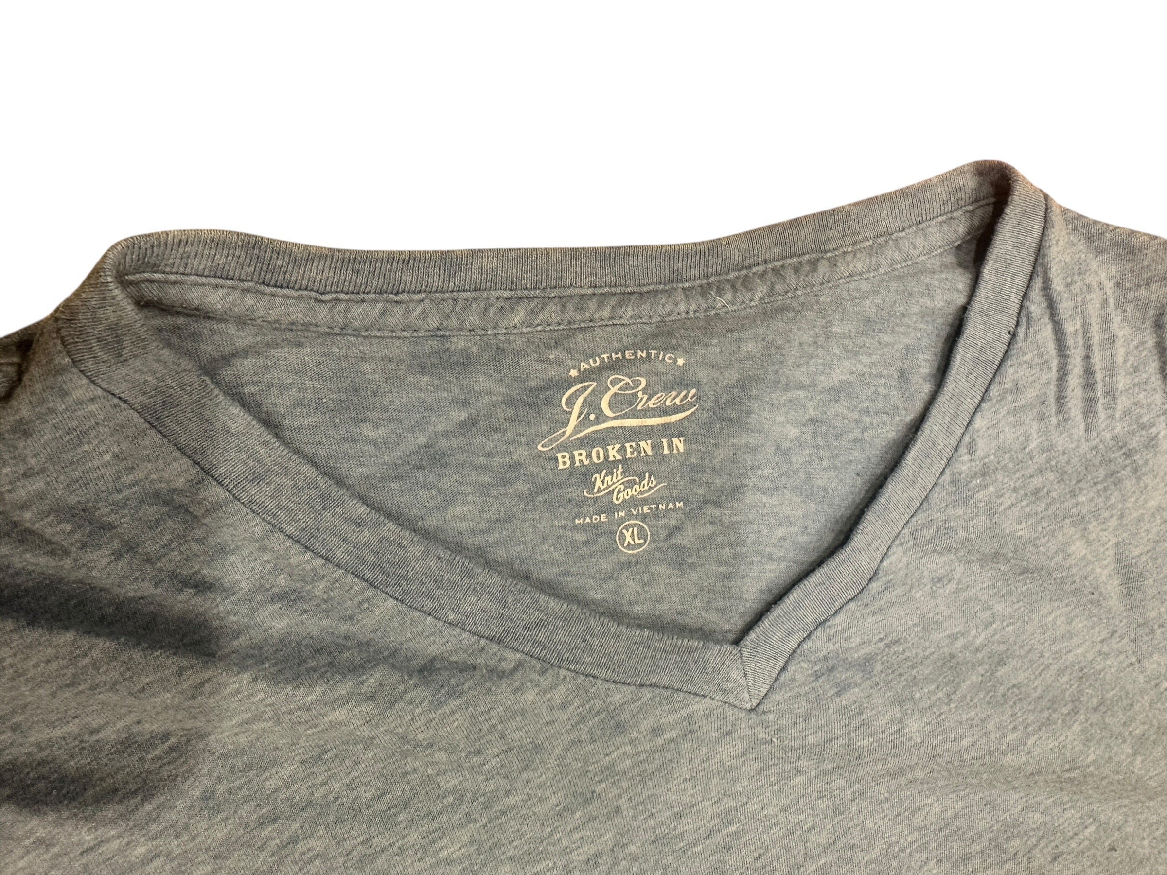 Size XL - No Ice Please, Blue V-Neck Tee - Upcycled