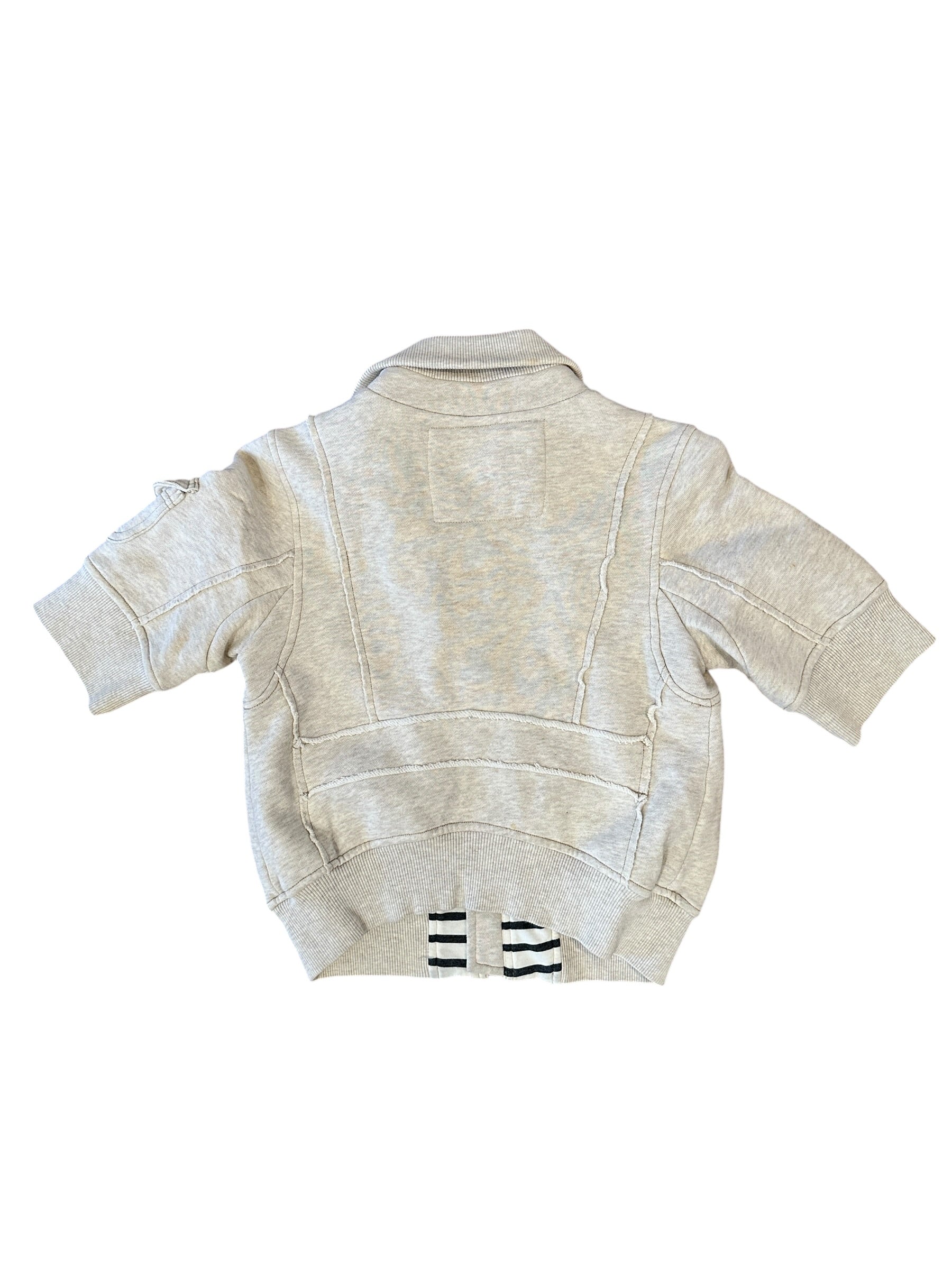 Free People Soft Knit Cream cropped zip-up jacket