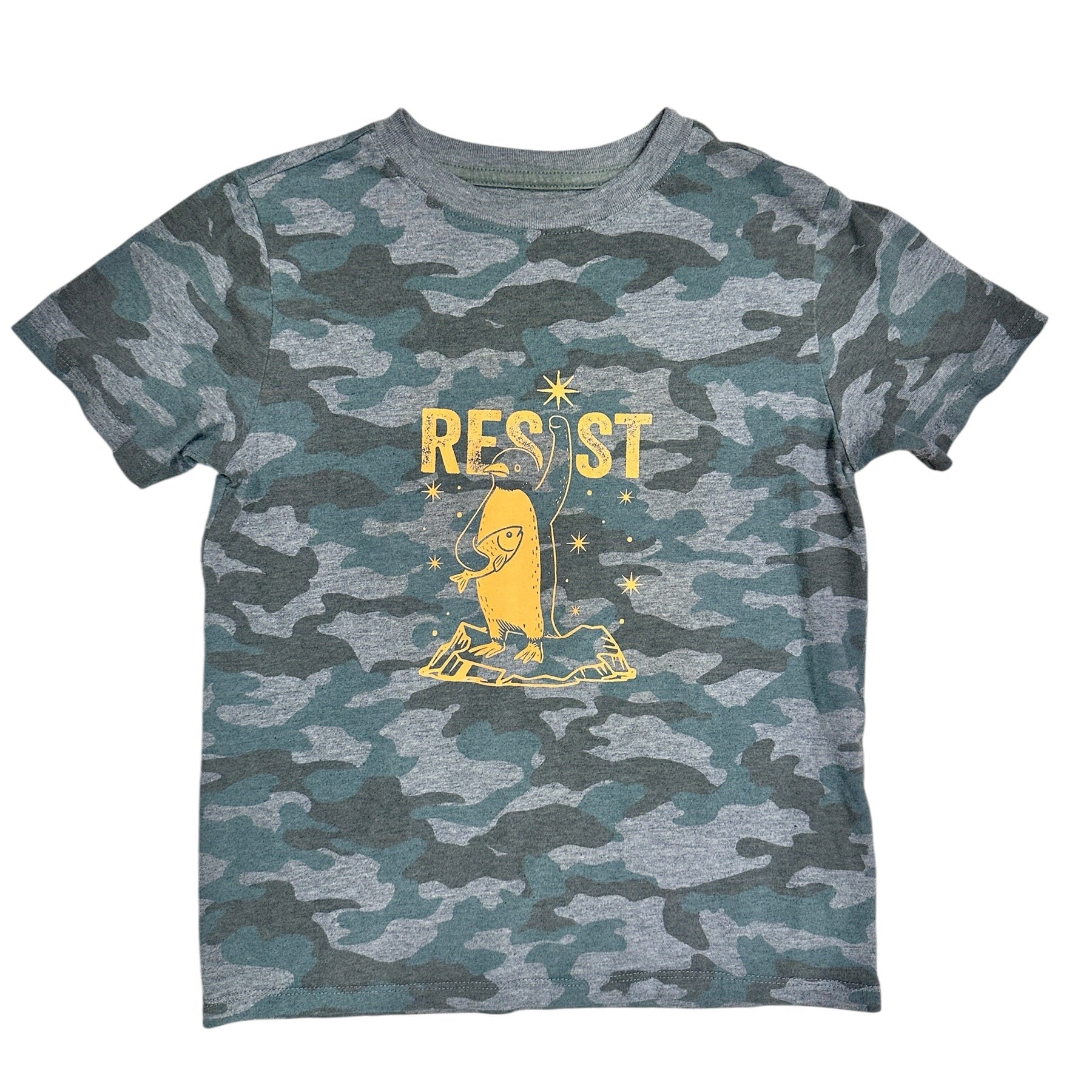 Youth Size 6/7 - Resist Camo Tee - Upcycled