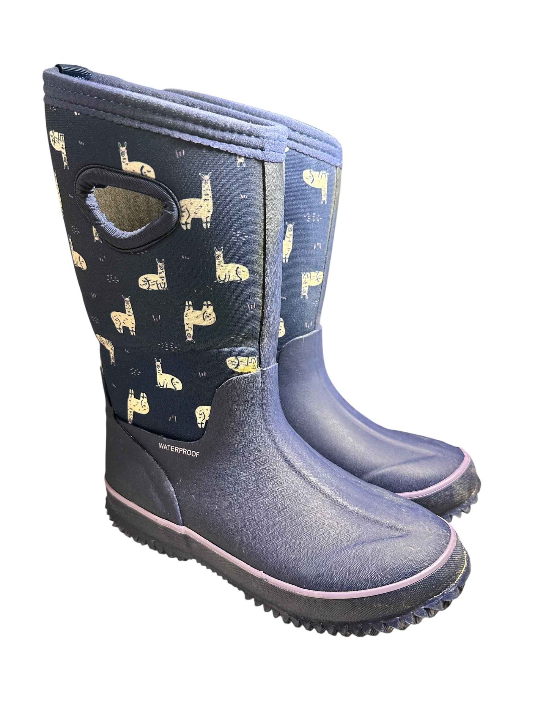 Youth Size 1 - Llama Rain Boots