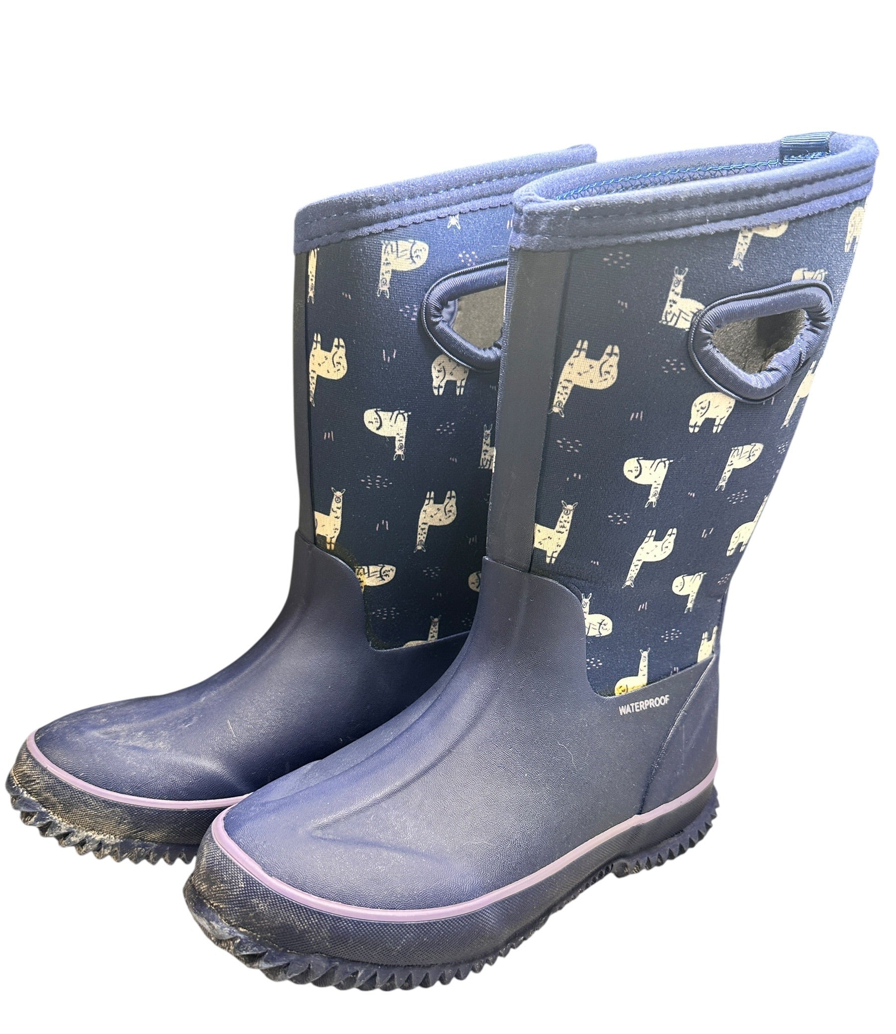Youth Size 1 - Llama Rain Boots