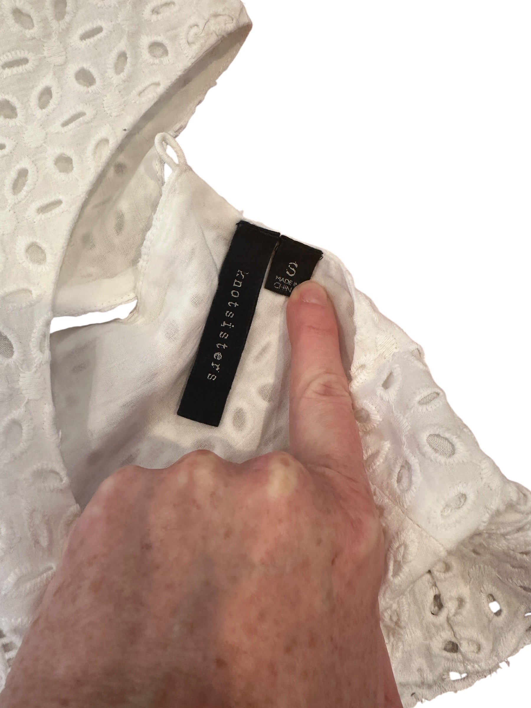 Size Small - Knot Sisters Eyelet Dress