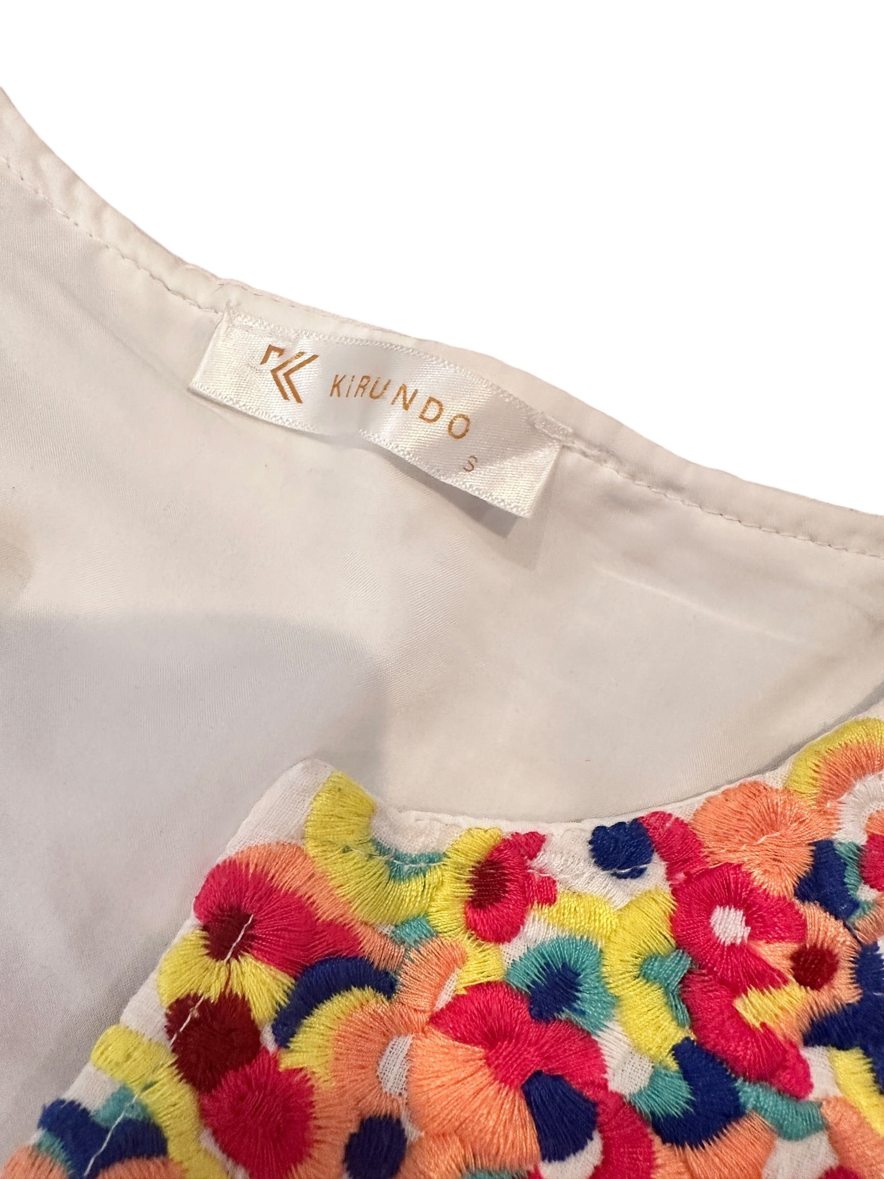 Size Small - Kirundo Linen and Embroidered Dress