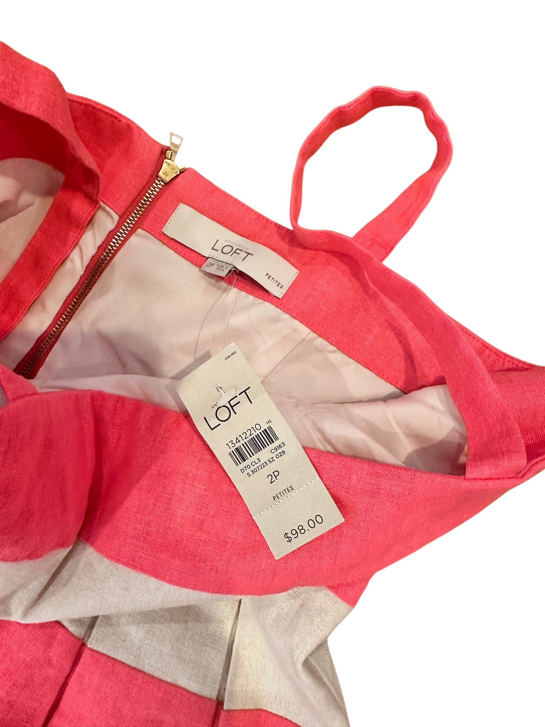 Size 2P - LOFT Stripe Dress