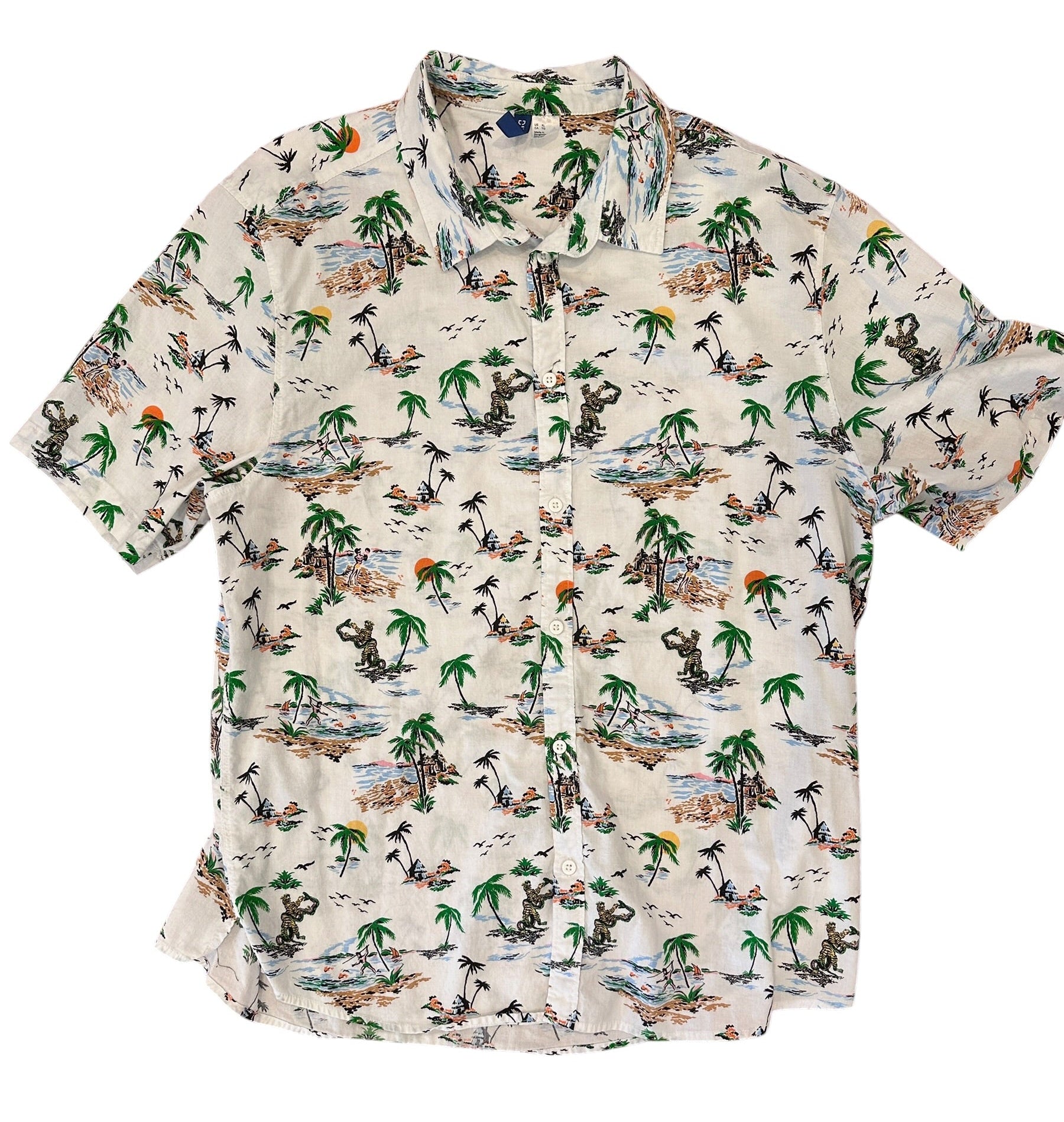 Size XL - H&M Short Sleeve Linen Shirt