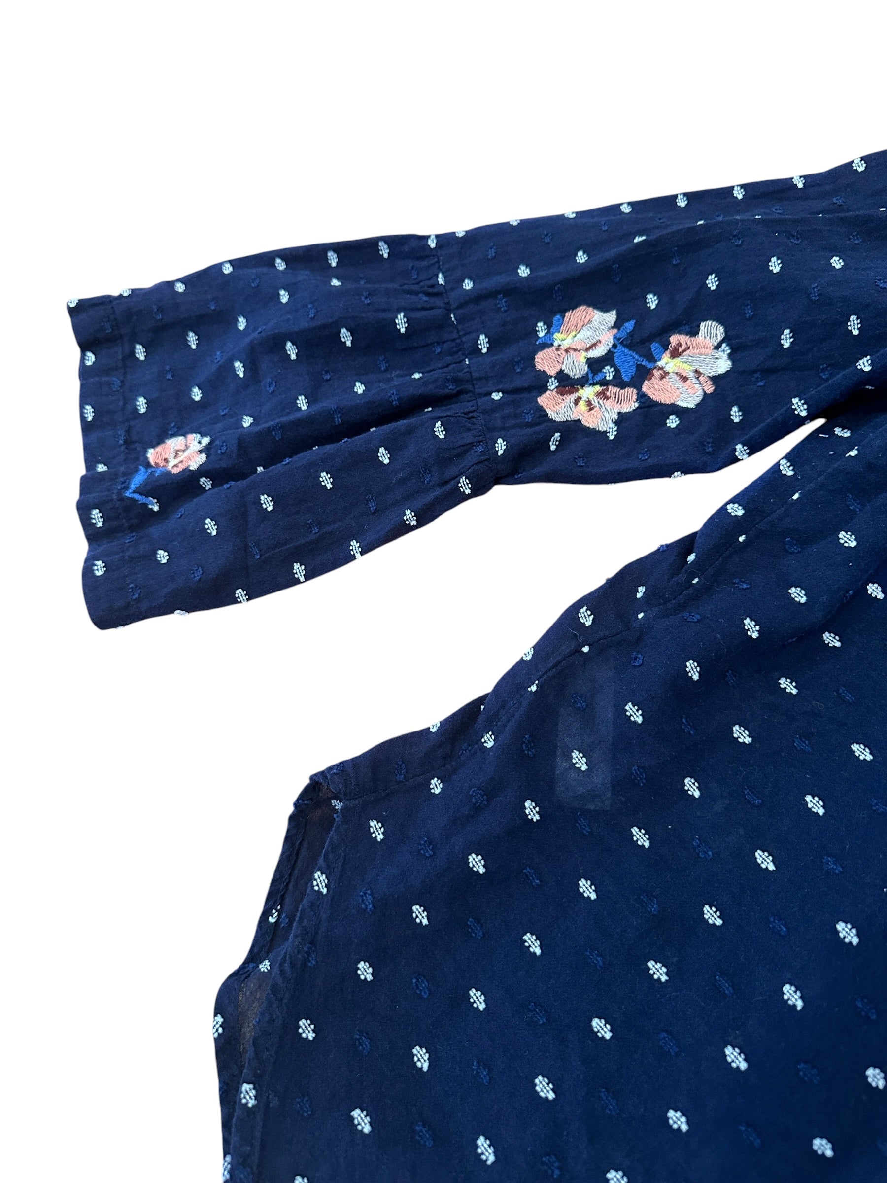 Size Large - LOFT Embroidered Long Sleeve Blouse