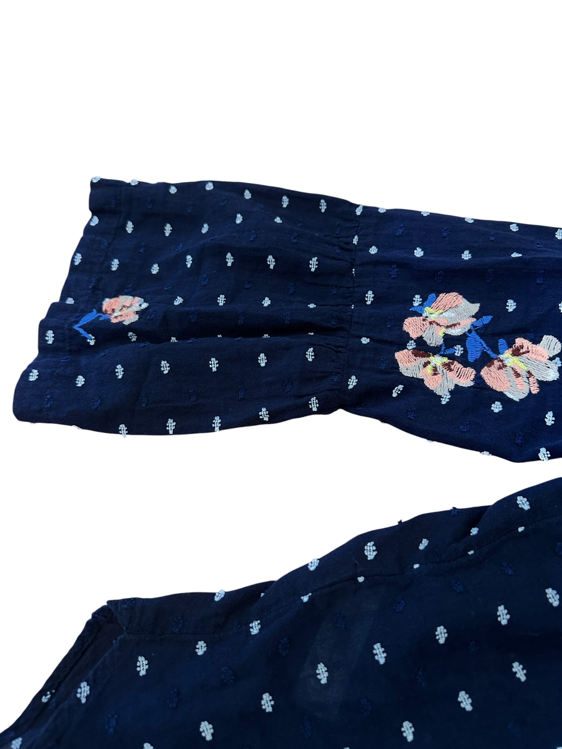 Size Large - LOFT Embroidered Long Sleeve Blouse