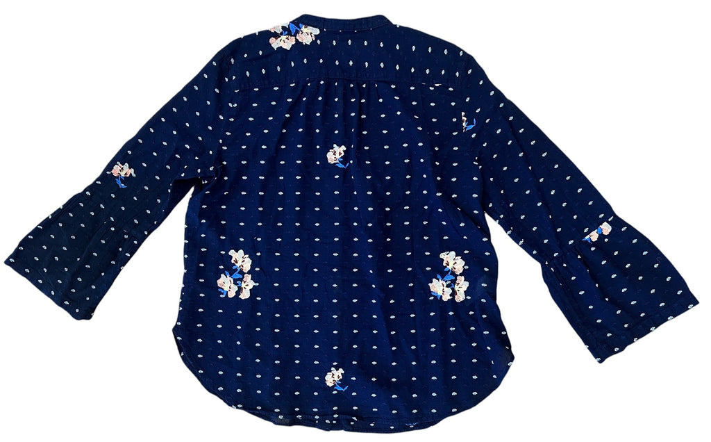 Size Large - LOFT Embroidered Long Sleeve Blouse