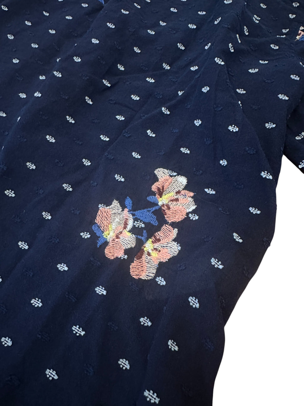 Size Large - LOFT Embroidered Long Sleeve Blouse