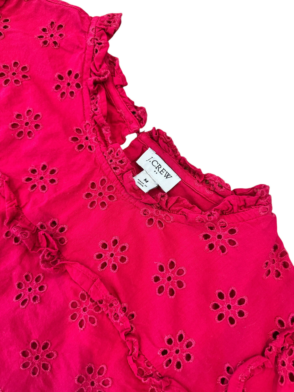 Size Medium - J. Crew Lined Eyelet Long Sleeve Top