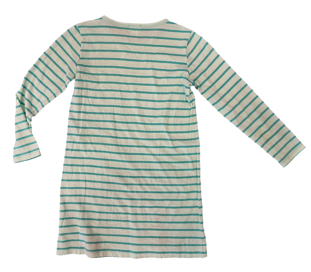 Youth Size 7 - CrewCuts Stripe Long Sleeve Dress with Pockets