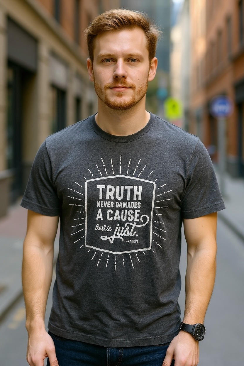Size S/M - Truth Never Damages A Cause that Is Just Tee