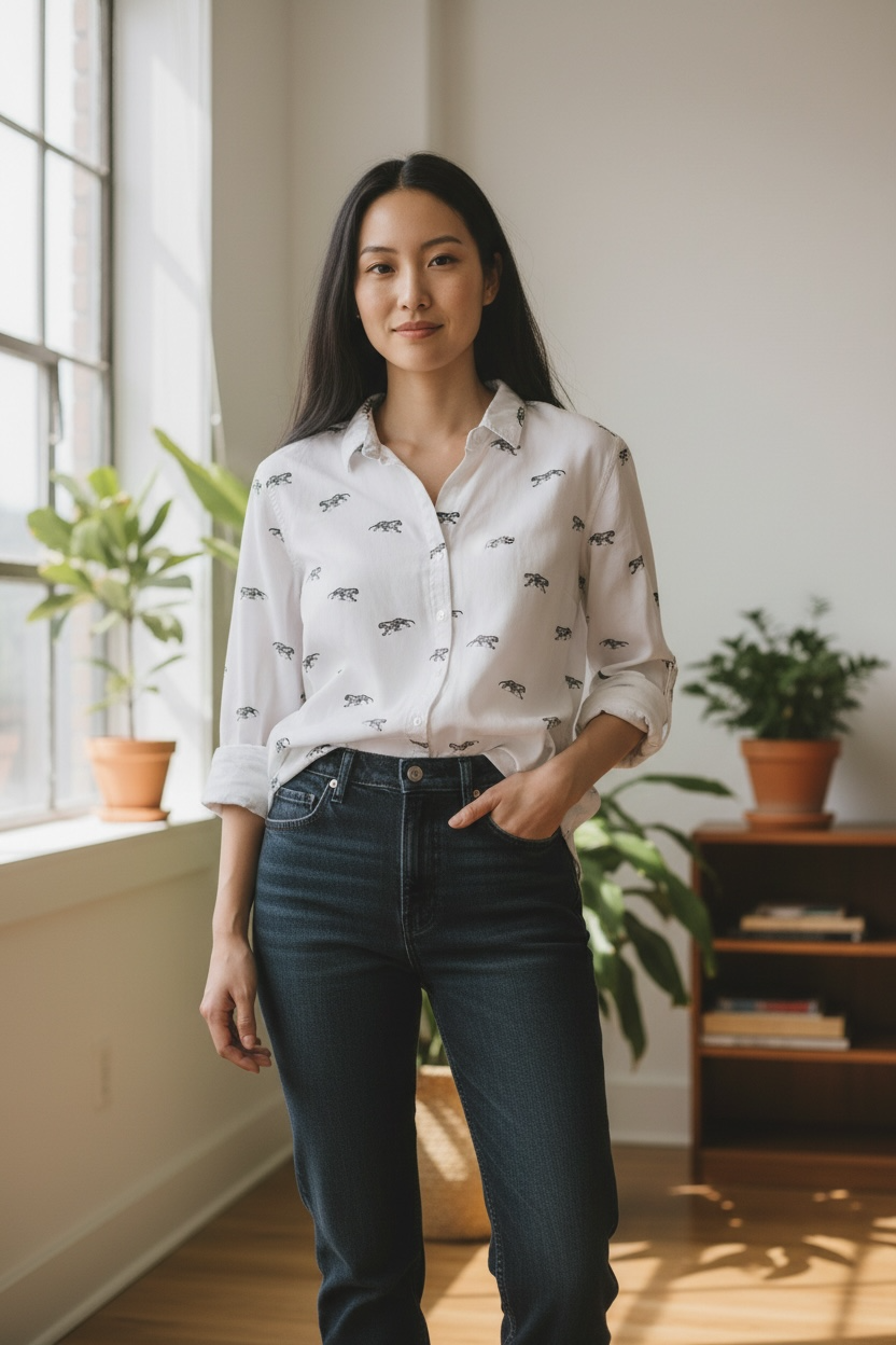 Size XL - Jane & Delancey Long Sleeve Button Down Shirt