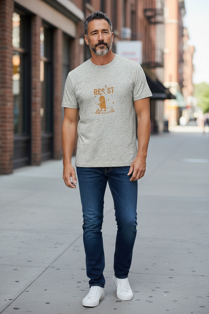 Size Large - Resist Speckled Tee - Upcycled