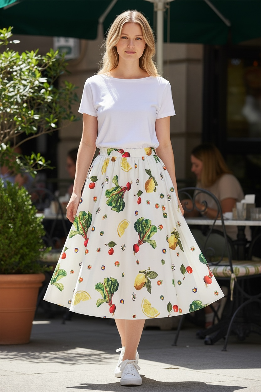 Size Small - Maeve Spring Market Skirt with Pockets