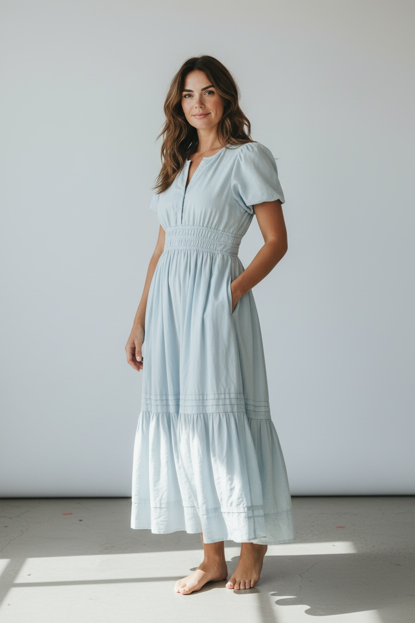 Size Small - Anthropologie Cotton Maxi Dress with Pockets