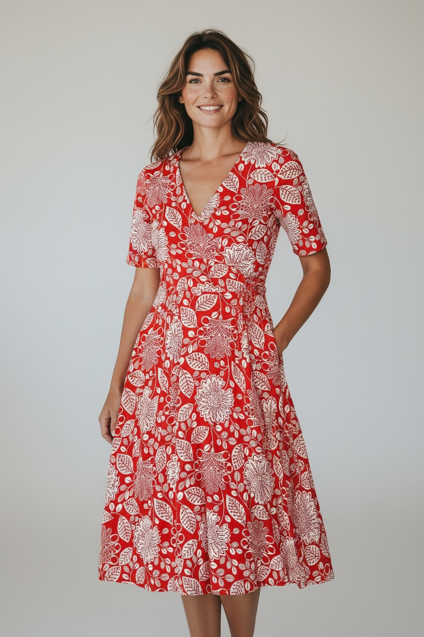 Size 0P - Boden Cotton Jersey Midi Dress
