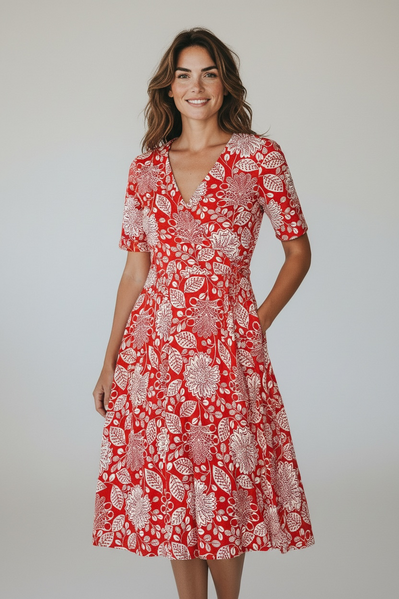 Size 0P - Boden Cotton Jersey Midi Dress